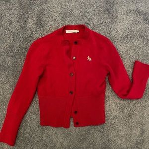 Maison Kitsuné Red Cardigan